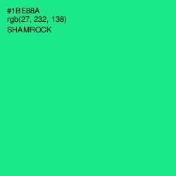 #1BE88A - Shamrock Color Image