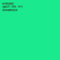 #1BE98D - Shamrock Color Image