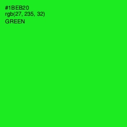 #1BEB20 - Green Color Image