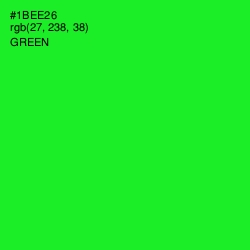 #1BEE26 - Green Color Image