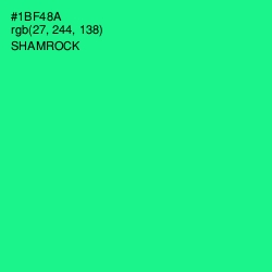 #1BF48A - Shamrock Color Image