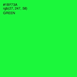#1BF73A - Green Color Image