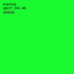 #1BF930 - Green Color Image