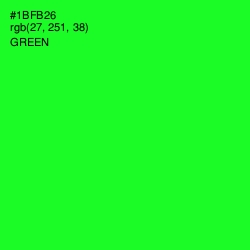 #1BFB26 - Green Color Image