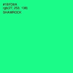 #1BFD8A - Shamrock Color Image