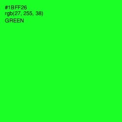 #1BFF26 - Green Color Image