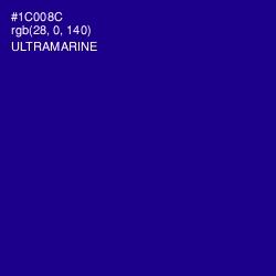 #1C008C - Ultramarine Color Image