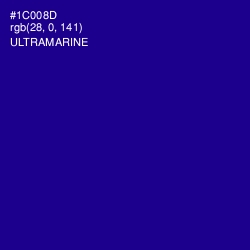 #1C008D - Ultramarine Color Image