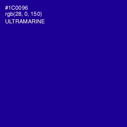#1C0096 - Ultramarine Color Image