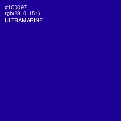 #1C0097 - Ultramarine Color Image