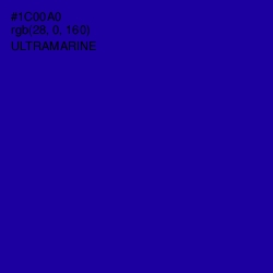 #1C00A0 - Ultramarine Color Image