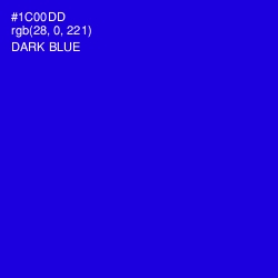 #1C00DD - Dark Blue Color Image