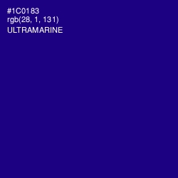 #1C0183 - Ultramarine Color Image