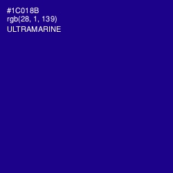 #1C018B - Ultramarine Color Image