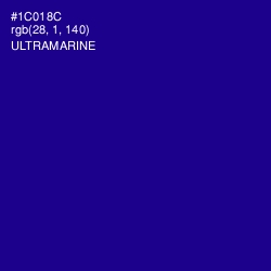 #1C018C - Ultramarine Color Image