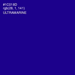 #1C018D - Ultramarine Color Image