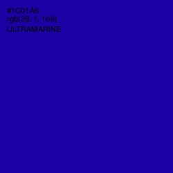 #1C01A6 - Ultramarine Color Image