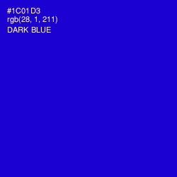 #1C01D3 - Dark Blue Color Image