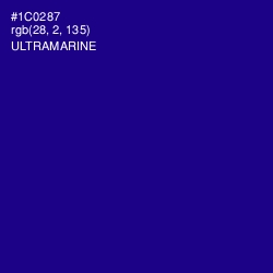 #1C0287 - Ultramarine Color Image