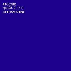 #1C028D - Ultramarine Color Image