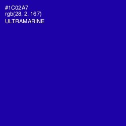 #1C02A7 - Ultramarine Color Image