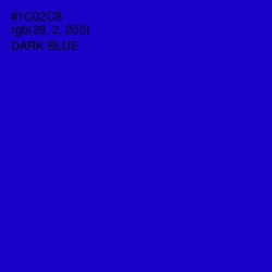 #1C02C8 - Dark Blue Color Image