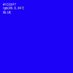 #1C03F7 - Blue Color Image