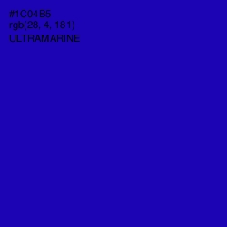 #1C04B5 - Ultramarine Color Image