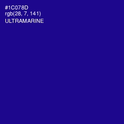 #1C078D - Ultramarine Color Image