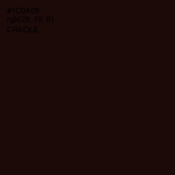 #1C0A08 - Creole Color Image