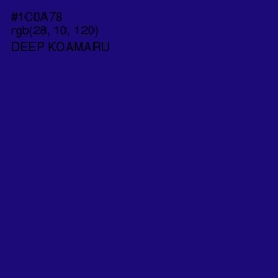 #1C0A78 - Deep Koamaru Color Image