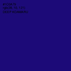 #1C0A79 - Deep Koamaru Color Image