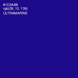 #1C0A8B - Ultramarine Color Image