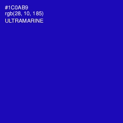 #1C0AB9 - Ultramarine Color Image