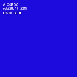 #1C0BDC - Dark Blue Color Image