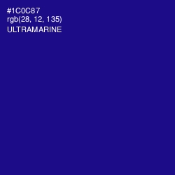 #1C0C87 - Ultramarine Color Image