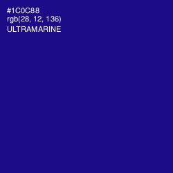 #1C0C88 - Ultramarine Color Image