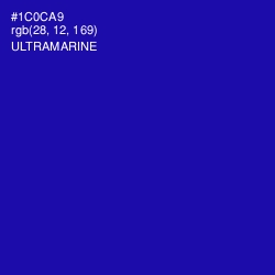 #1C0CA9 - Ultramarine Color Image