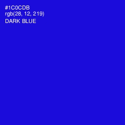 #1C0CDB - Dark Blue Color Image
