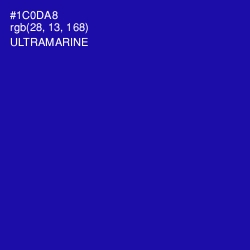 #1C0DA8 - Ultramarine Color Image