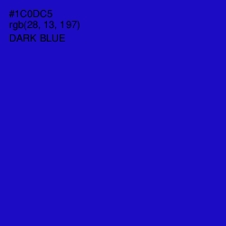 #1C0DC5 - Dark Blue Color Image