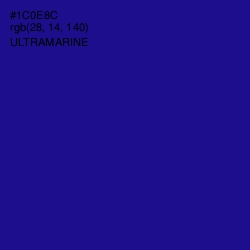 #1C0E8C - Ultramarine Color Image