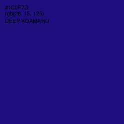 #1C0F7D - Deep Koamaru Color Image