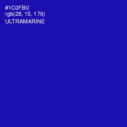 #1C0FB0 - Ultramarine Color Image