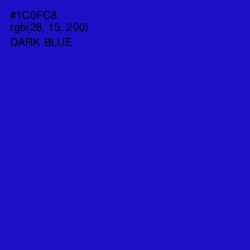 #1C0FC8 - Dark Blue Color Image