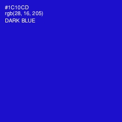 #1C10CD - Dark Blue Color Image