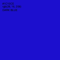 #1C10CE - Dark Blue Color Image