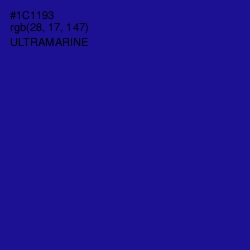 #1C1193 - Ultramarine Color Image