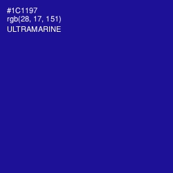 #1C1197 - Ultramarine Color Image