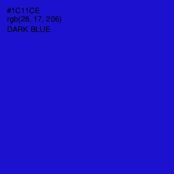 #1C11CE - Dark Blue Color Image